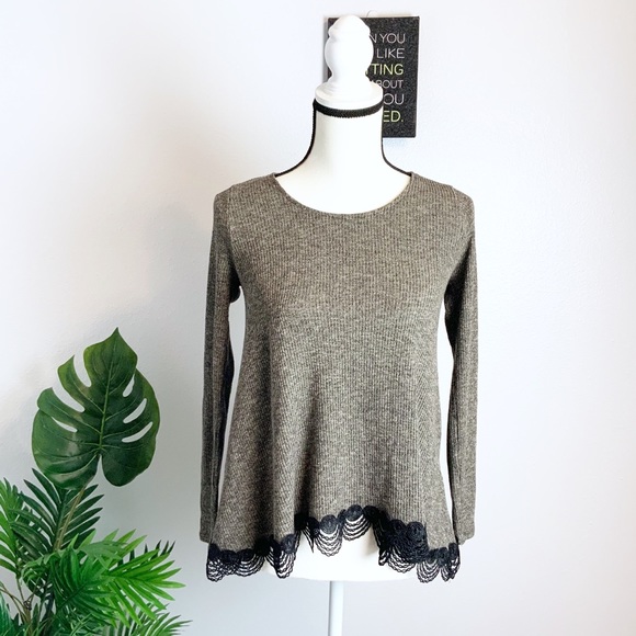 Quinn Tops - Quinn  tunic sweater  long sleeves with laces